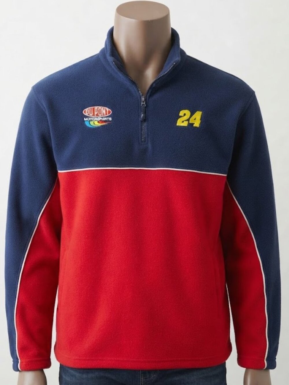 Vintage Winners Circle Jeff Gordon NASCAR Fleece Zip Pullover Jacket Men's XL